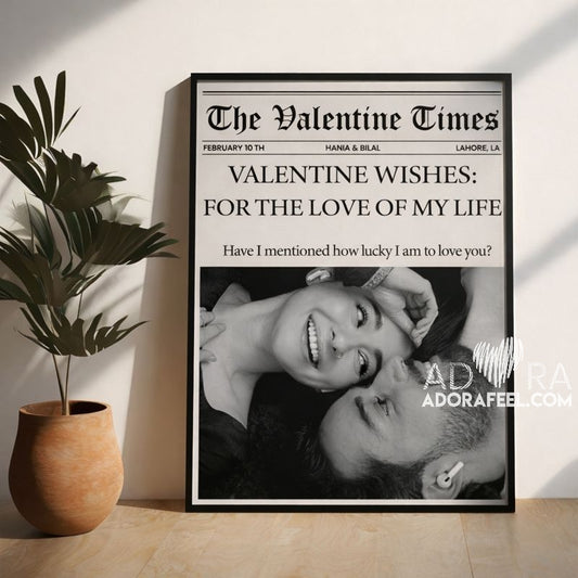 Valentine’s Day Special- Custom Retro News Style Canvas