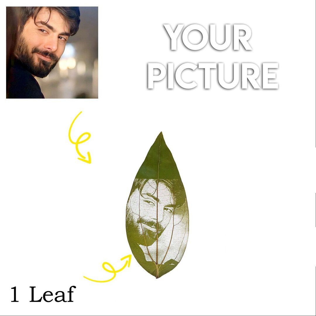 Your Picture on Adora Leaf | Leaf Engraving