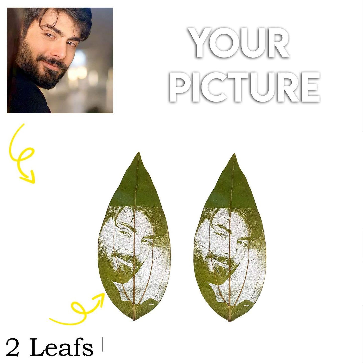 Your Picture on Adora Leaf | Leaf Engraving
