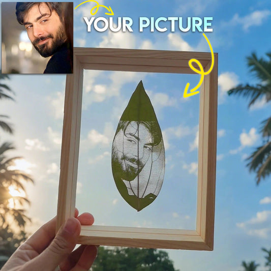 Your Picture on Adora Leaf | Leaf Engraving