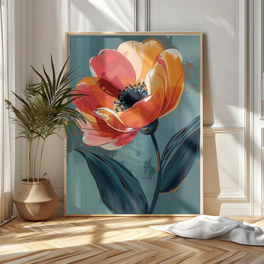 Colorful Floral Botanical Wall Art Canvas