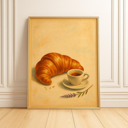 Croissant French Café Kitchen Wall Art