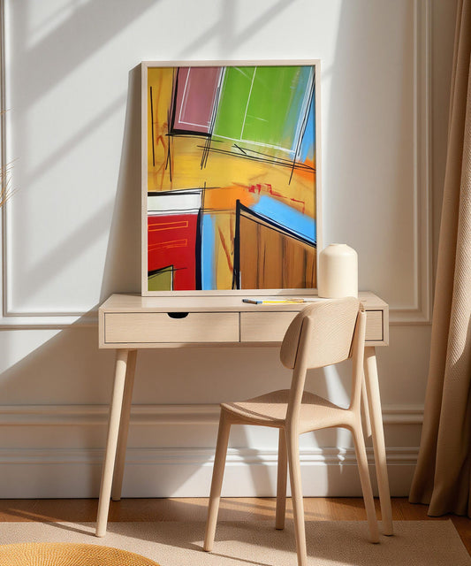 Geometric Abstract Wall Art Canvas