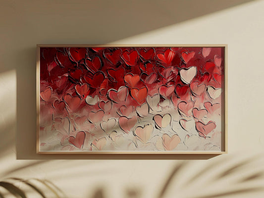 Romantic Heart TV Wall Art Canvas