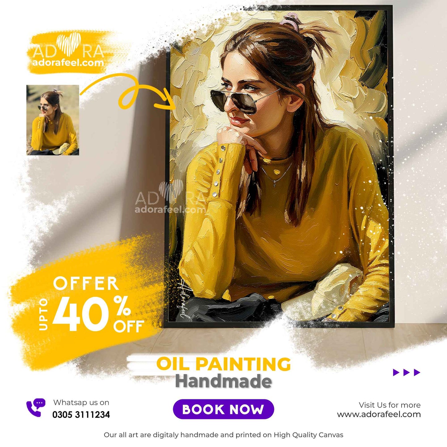 Adora Oil Painting Canvas