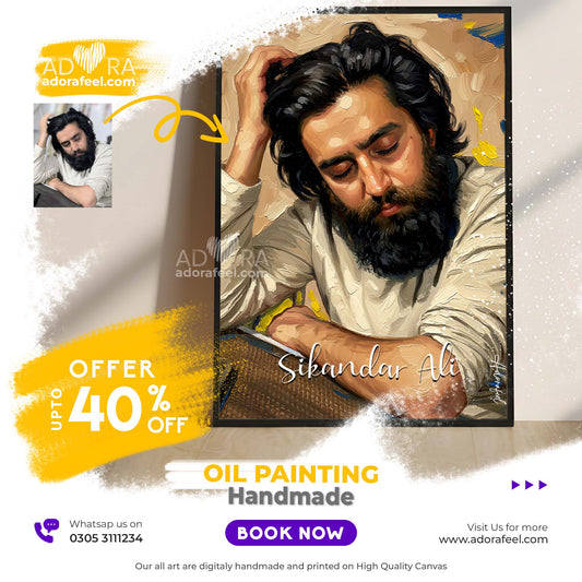 Valentine’s Day Gift for Him - Custom Oil Painting