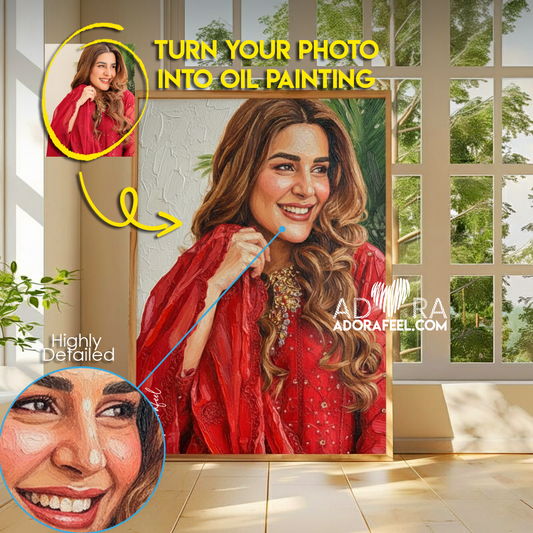 Wedding Gift Custom Oil Painting – Bride & Groom Portrait