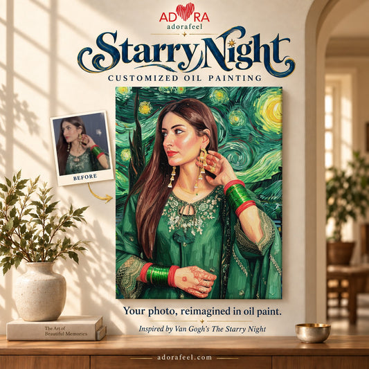 Gift For Her Customize Starry Night Oil Painting