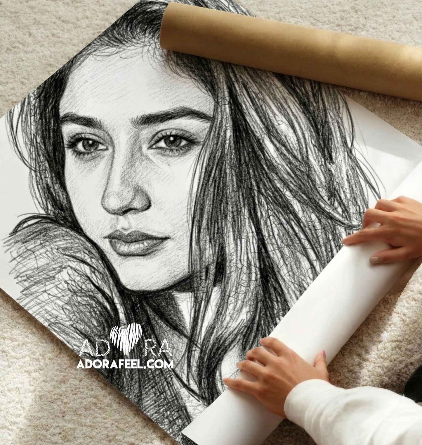 Adora Pencil Art Canvas