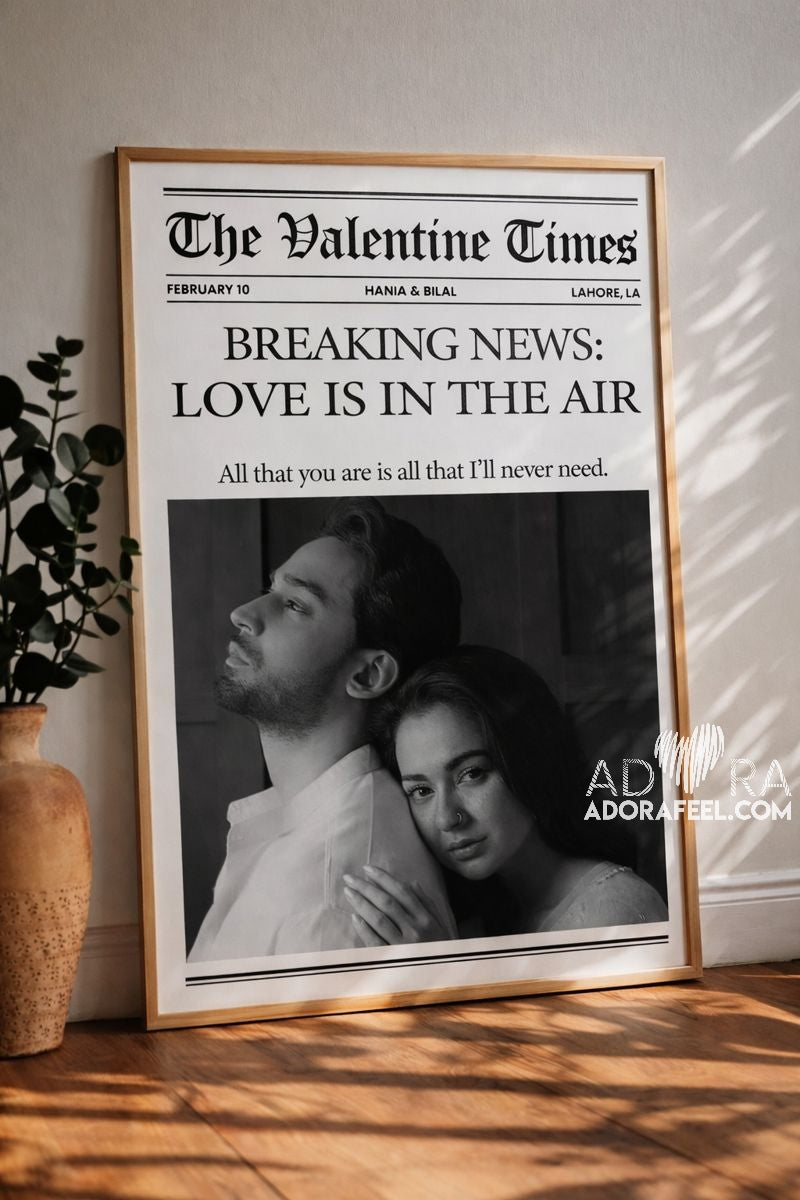 Valentine’s Day Special- Custom Retro News Style Canvas