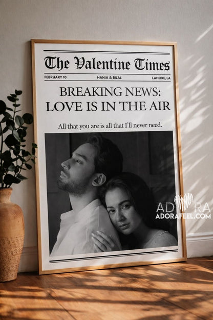 Valentine’s Day Special- Custom Retro News Style Canvas