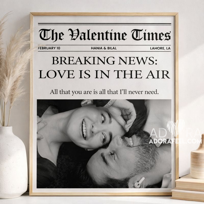 Valentine’s Day Special- Custom Retro News Style Canvas