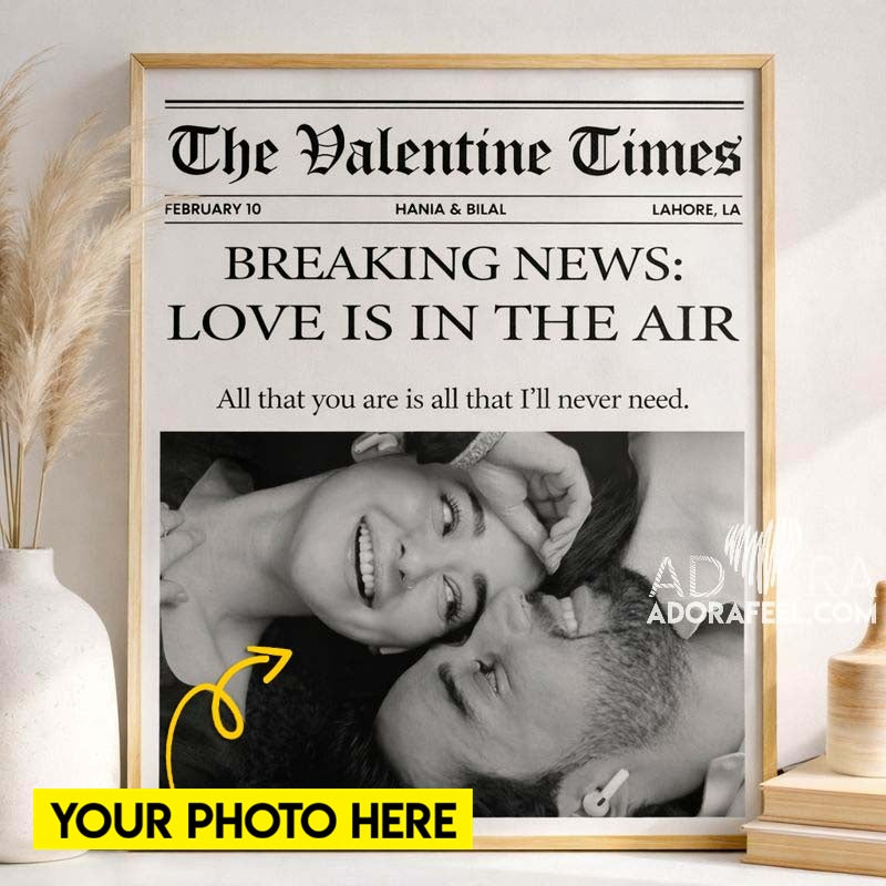 Valentine’s Day Special- Custom Retro News Style Canvas