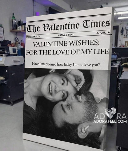 Valentine’s Day Special- Custom Retro News Style Canvas