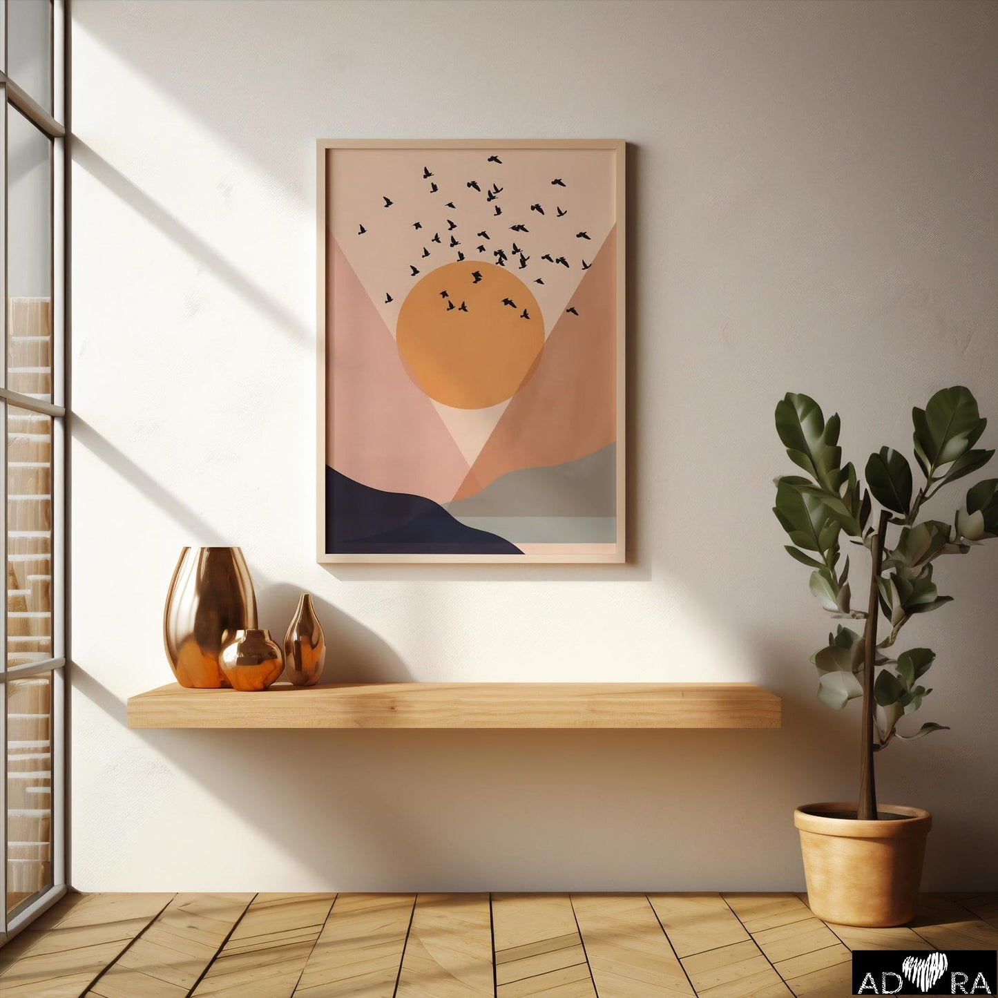Abstract Minimalistic Sunset Wall Art Canvas