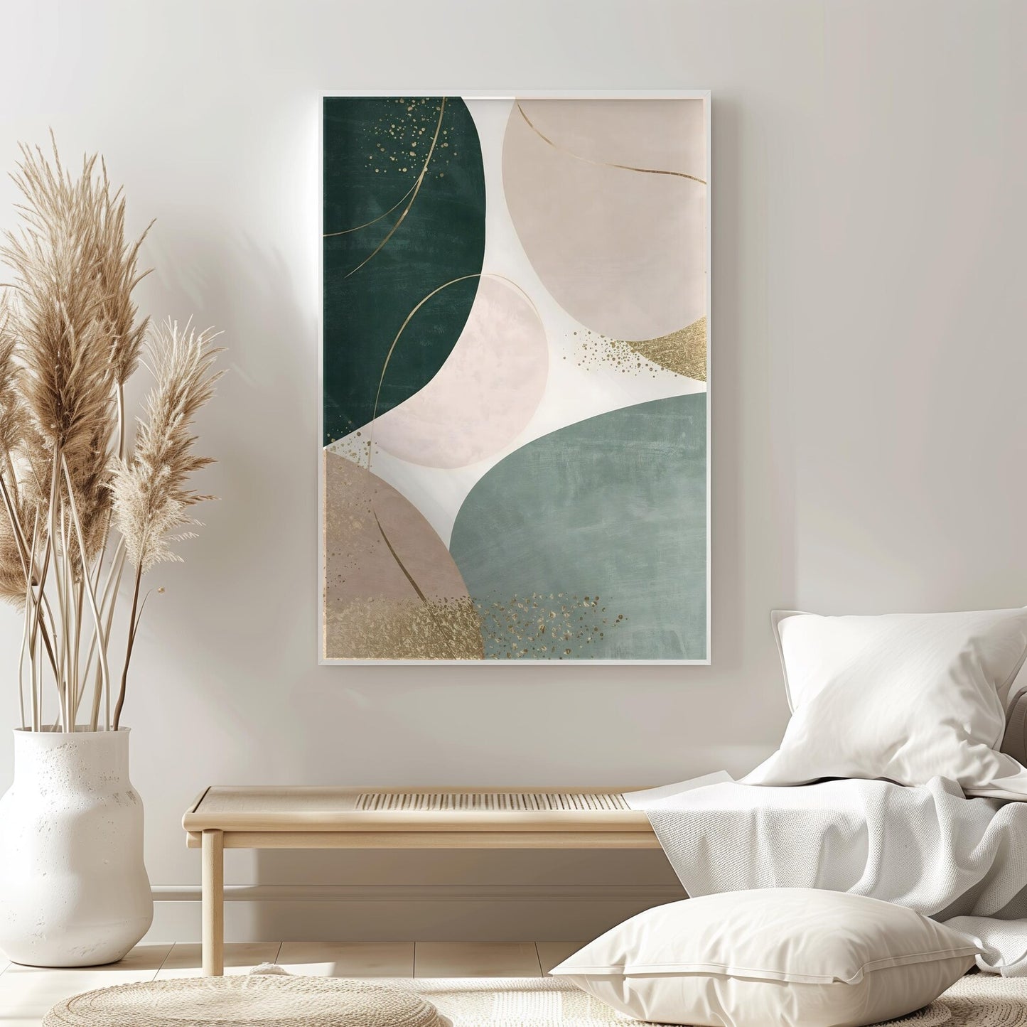 Abstract Shapes Minimalist Modern Wall Art Canvas (