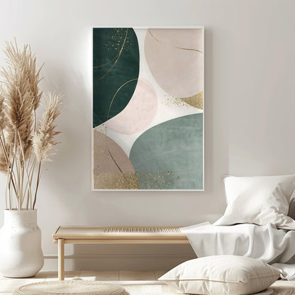 Abstract Shapes Minimalist Modern Wall Art Canvas (