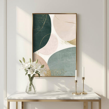 Abstract Shapes Minimalist Modern Wall Art Canvas (