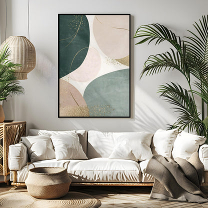 Abstract Shapes Minimalist Modern Wall Art Canvas (