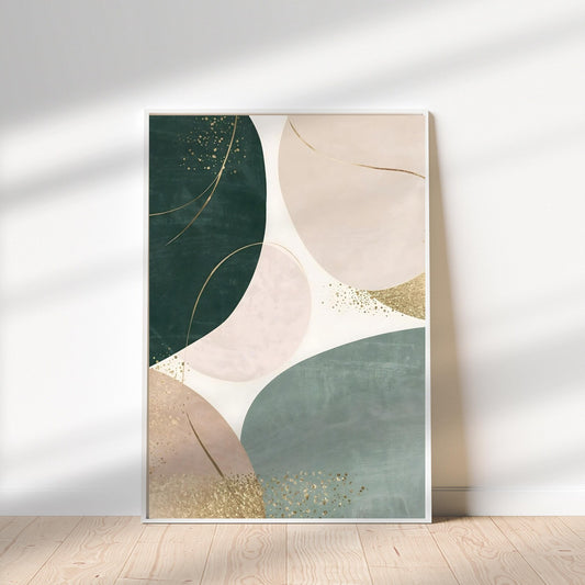 Abstract Shapes Minimalist Modern Wall Art Canvas (