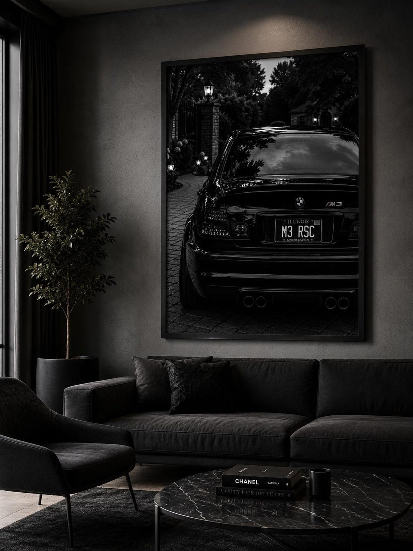 BMW Luxury Racing Car Wall Art Canvas