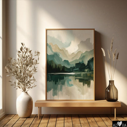 Calm Forest Scenery Minimalist Wall Art Canvas