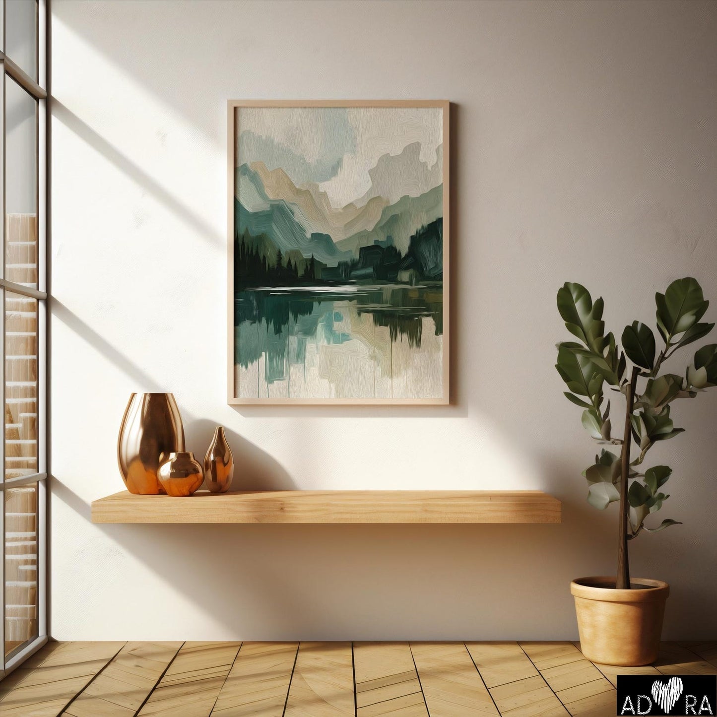 Calm Forest Scenery Minimalist Wall Art Canvas