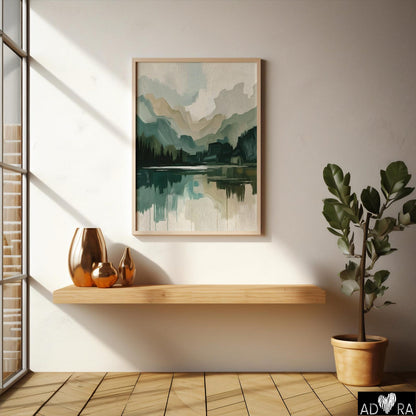 Calm Forest Scenery Minimalist Wall Art Canvas