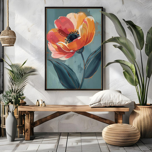 Colorful Floral Botanical Wall Art Canvas