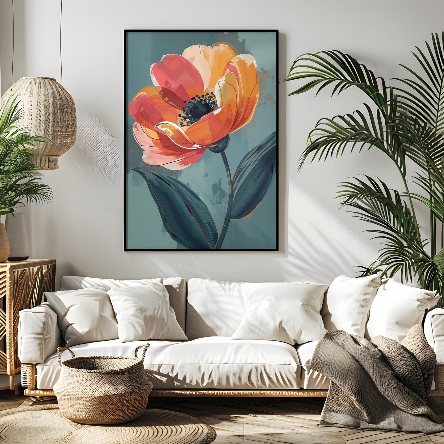 Colorful Floral Botanical Wall Art Canvas
