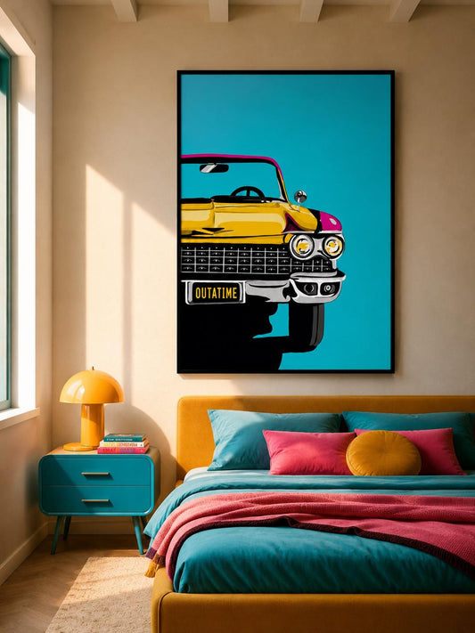 Colorful Vintage Car Retro Wall Art Canvas