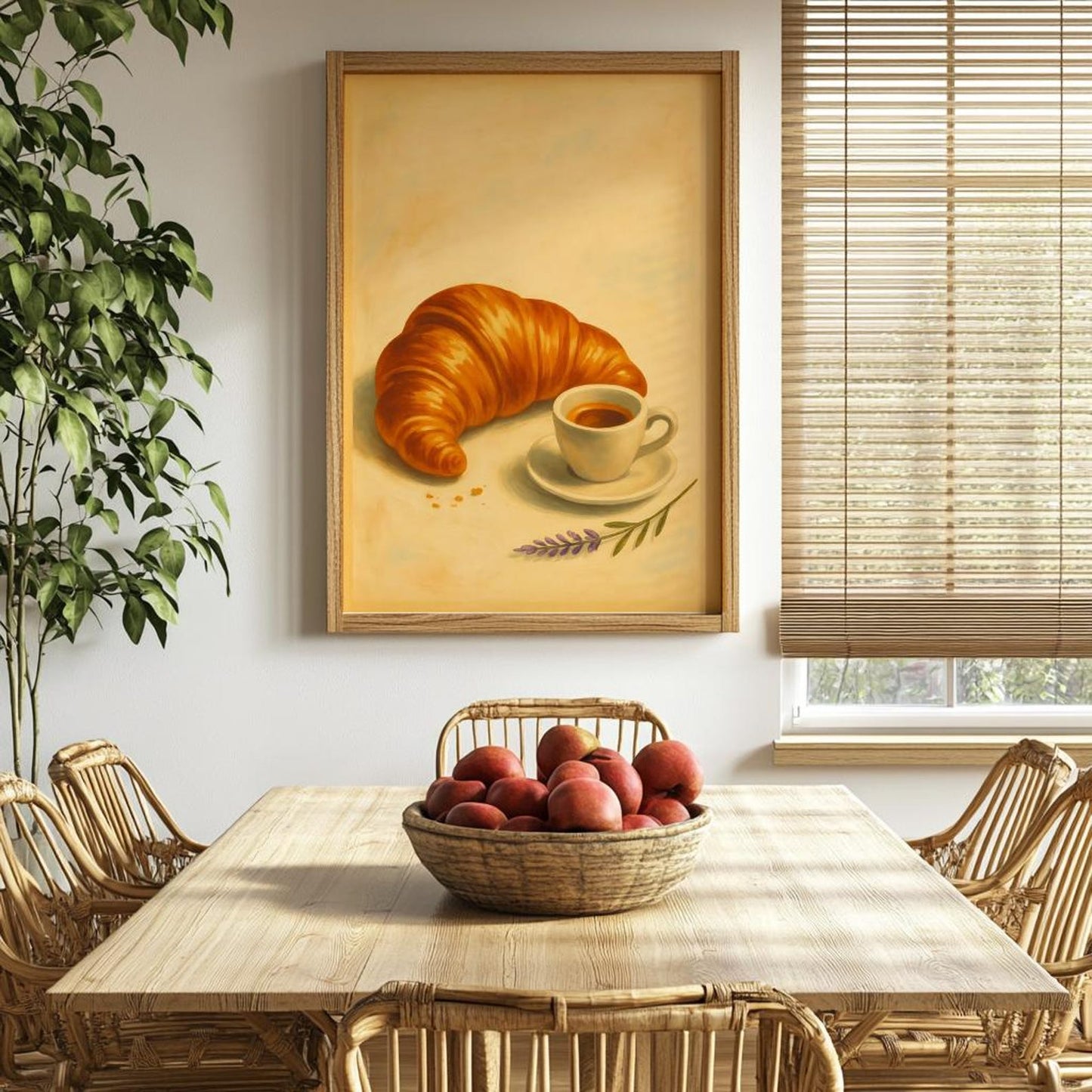 Croissant French Café Kitchen Wall Art