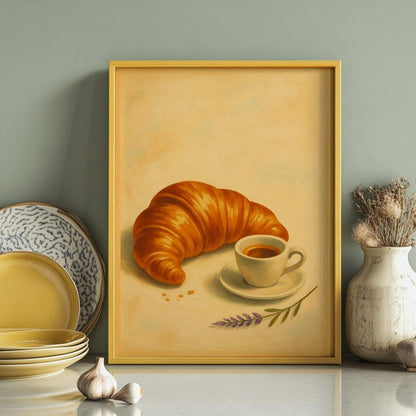 Croissant French Café Kitchen Wall Art