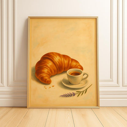 Croissant French Café Kitchen Wall Art