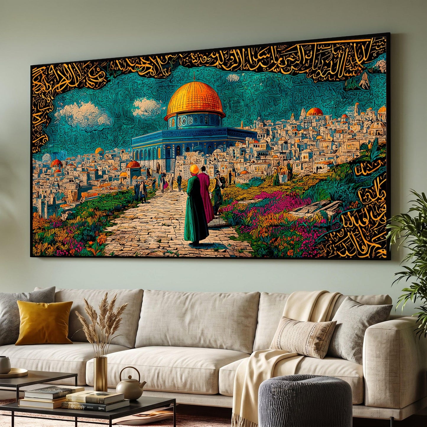 Dome of the Rock Jerusalem Wall Art Canvas