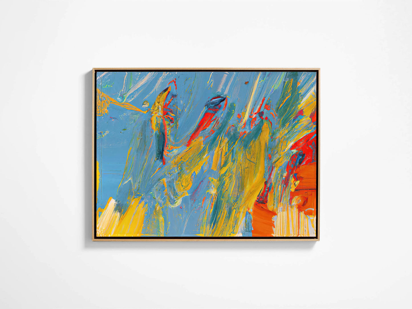 Eclectic Abstract Oil Paint Style Wall Art Canvas