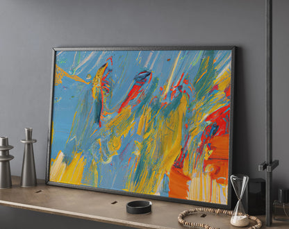 Eclectic Abstract Oil Paint Style Wall Art Canvas