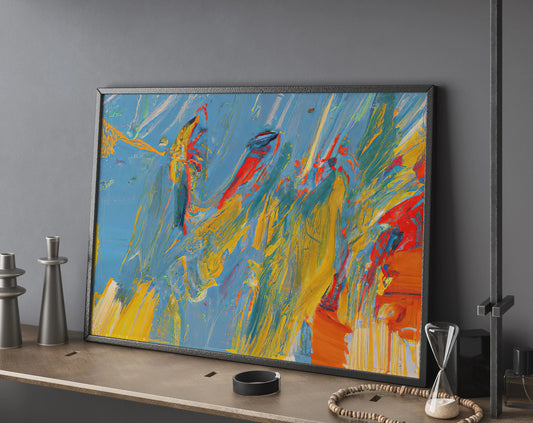 Eclectic Abstract Oil Paint Style Wall Art Canvas