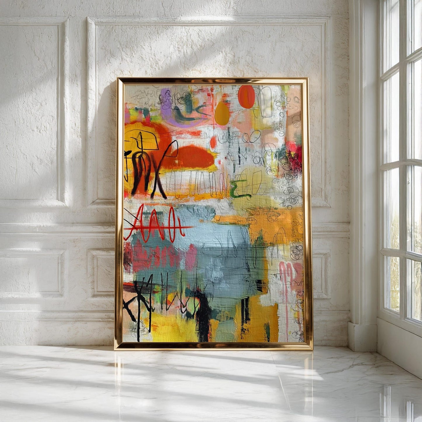 Expressive Abstract Wall Art Canvas