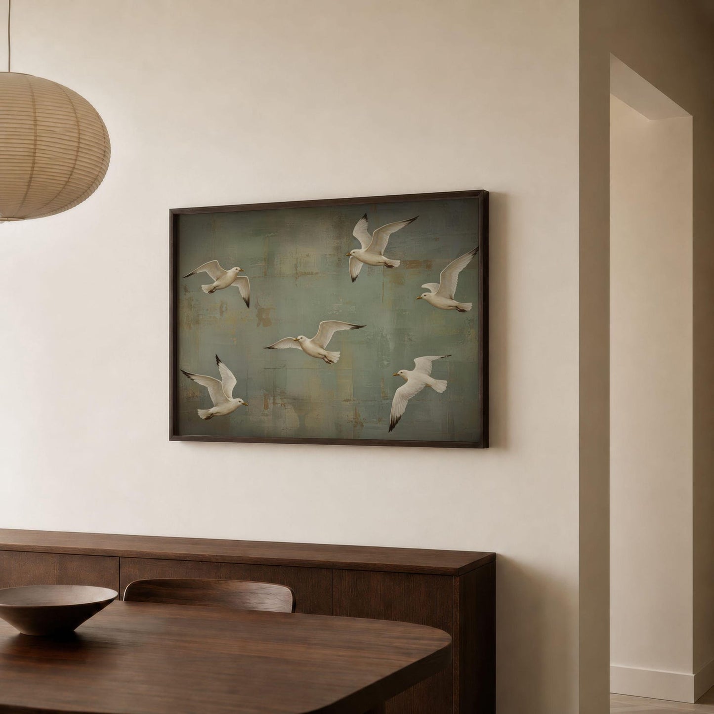 Flying Birds Soft Nature Wall Art Canvas