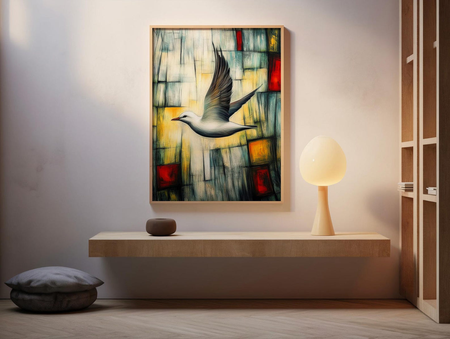 Flying Seagull Asthetic Wall Art Canvas