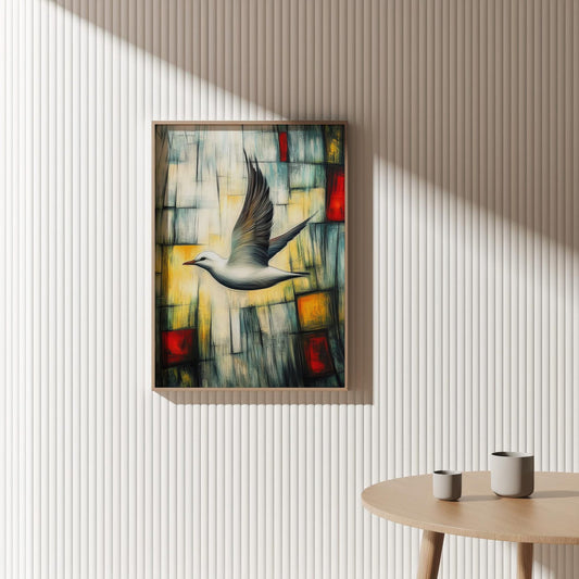 Flying Seagull Asthetic Wall Art Canvas