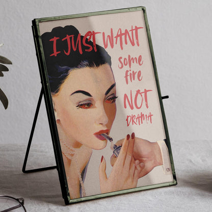Funny Retro Woman Cigarette Quote Wall Art Canvas