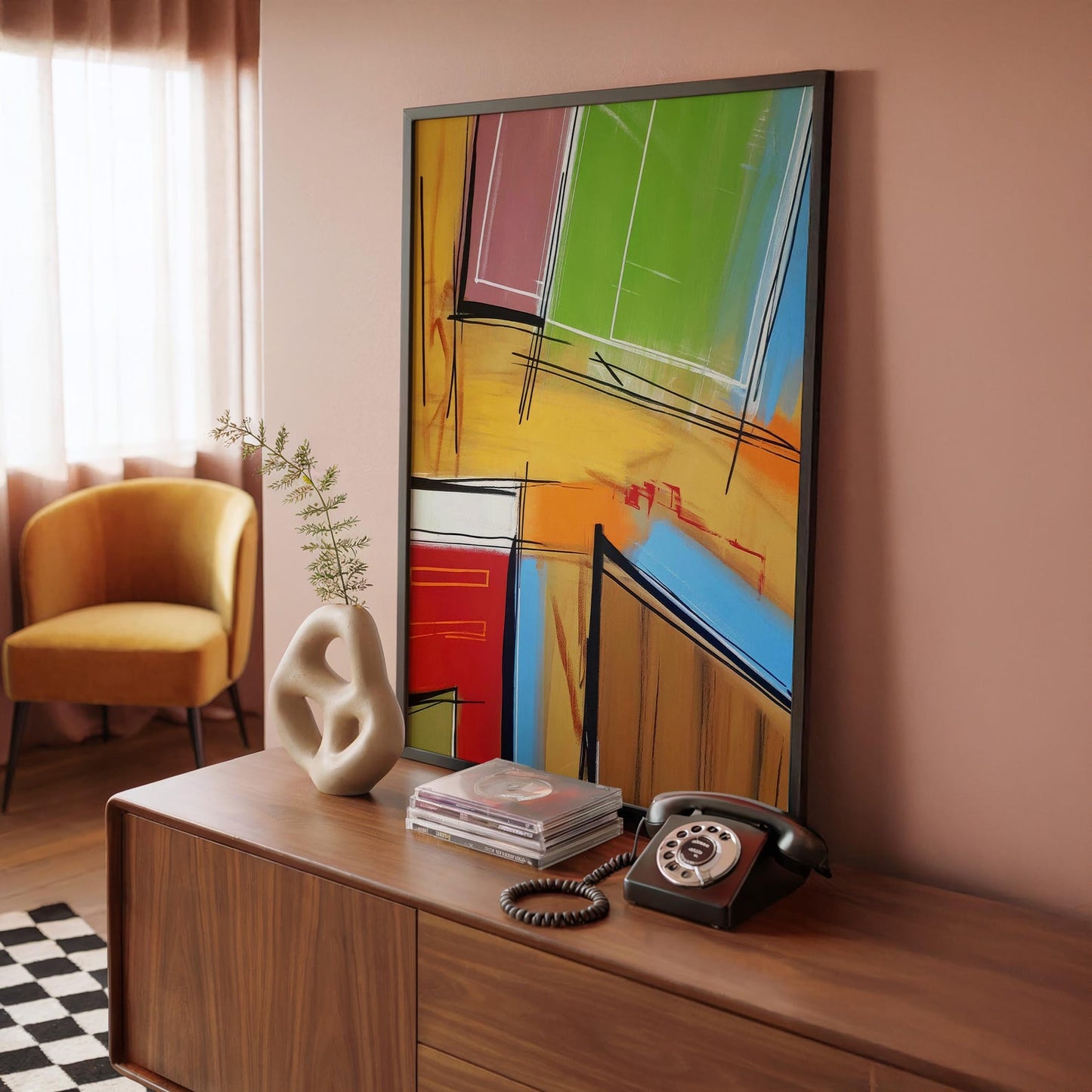 Geometric Abstract Wall Art Canvas