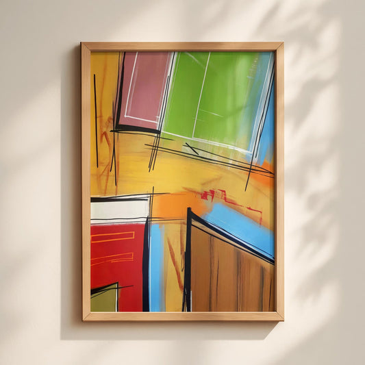 Geometric Abstract Wall Art Canvas
