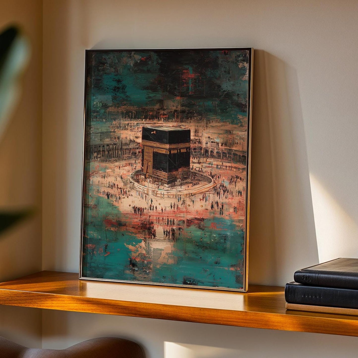 Kaaba Abstract Modern Islamic Wall Art Canvas