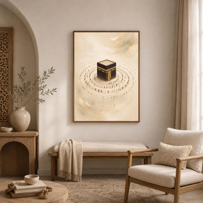 Kaaba Minimalist Hajj Wall Art Canvas