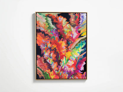 Mid-Century Modern Oil Painting Style Wall Art Canvas