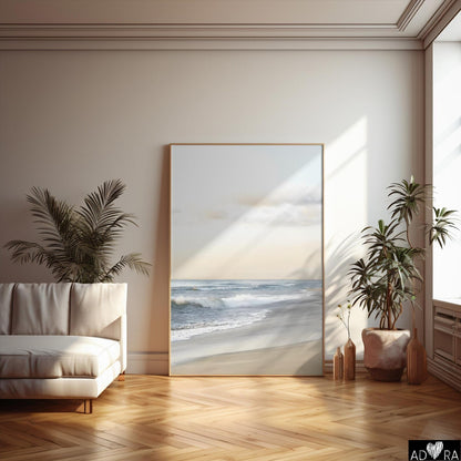 Minimal Beach Seascape Wall Art Canvas