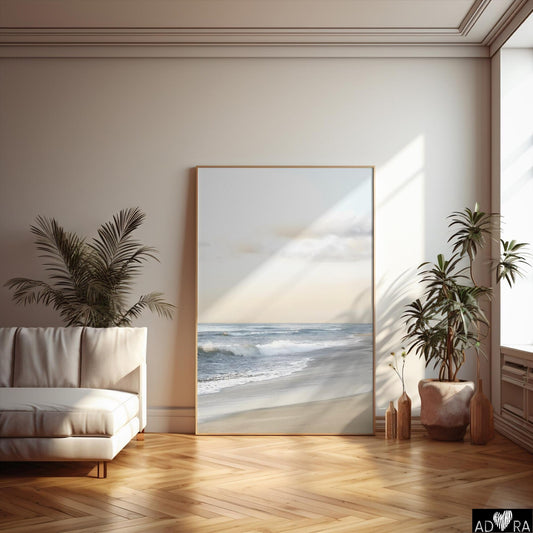 Minimal Beach Seascape Wall Art Canvas
